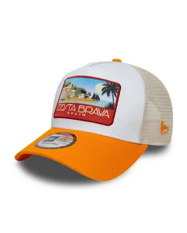 New Era trucker cap with flat visor