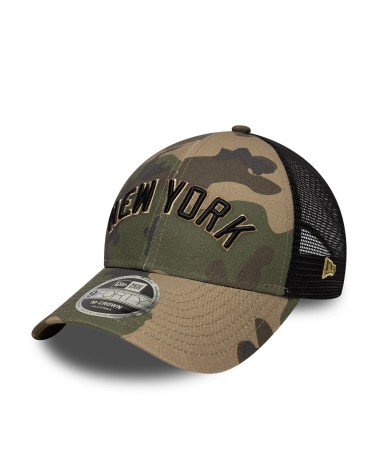 New Era flat visor cap with mesh