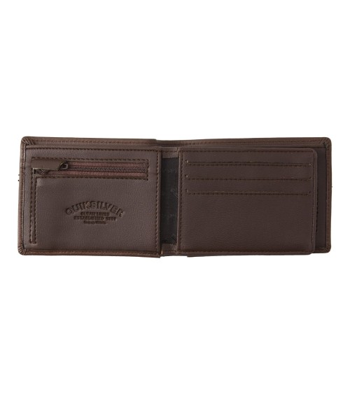 Quiksilver cartera slim con cierre de cremallera