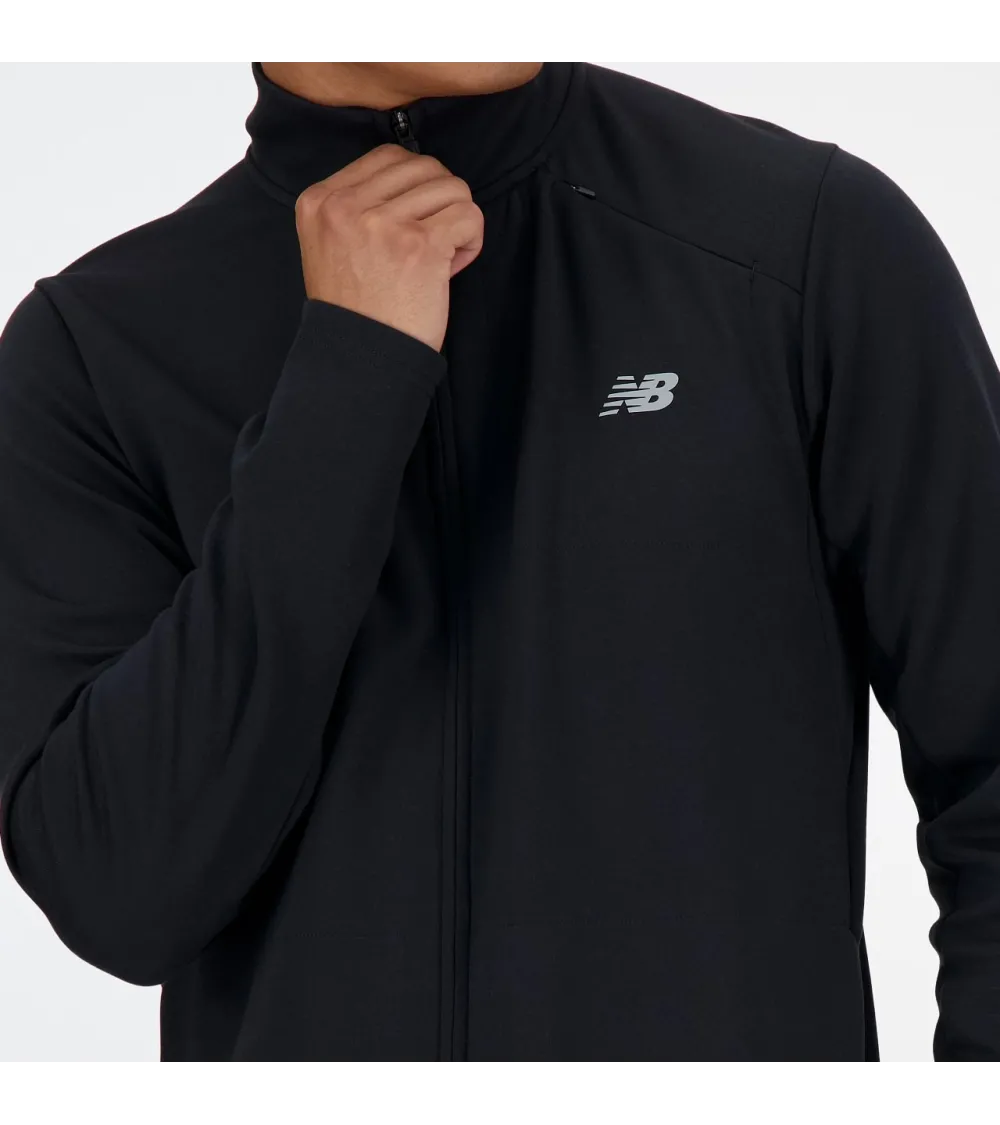 New Balance felpa con zip e collo alto
