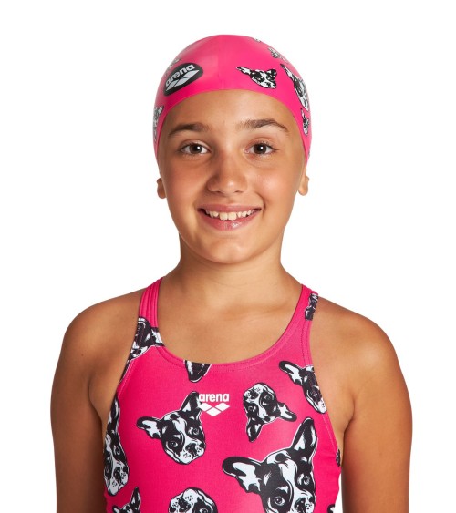 Arena swim cap balloon print