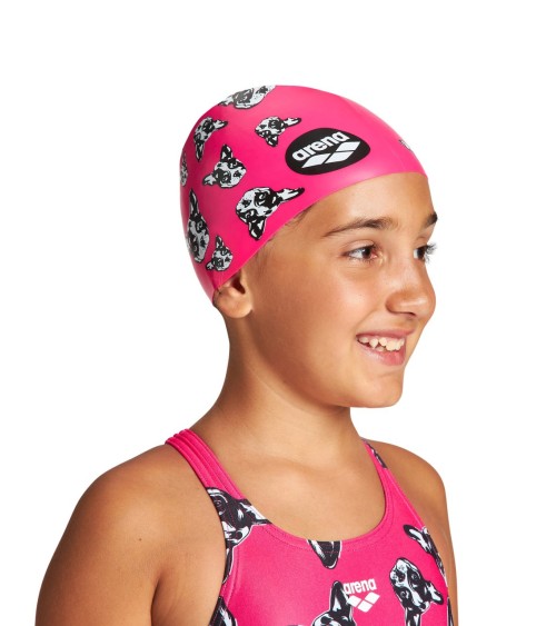 Arena swim cap balloon print