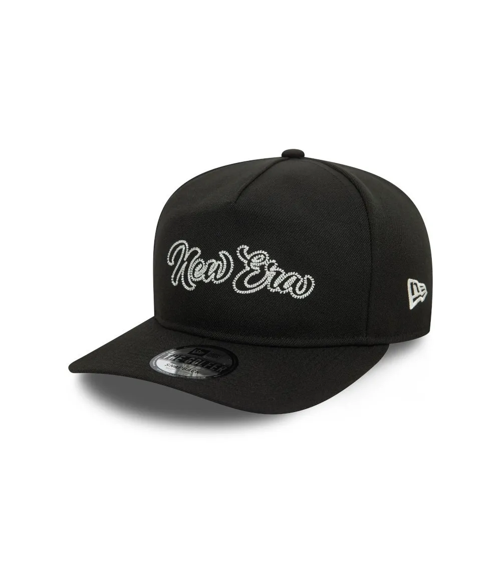New Era flat brim cap with embroidered logo