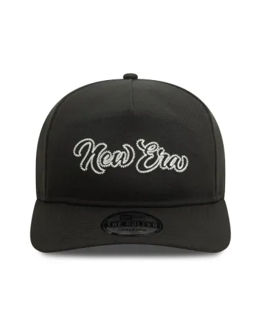 New Era flat brim cap with embroidered logo