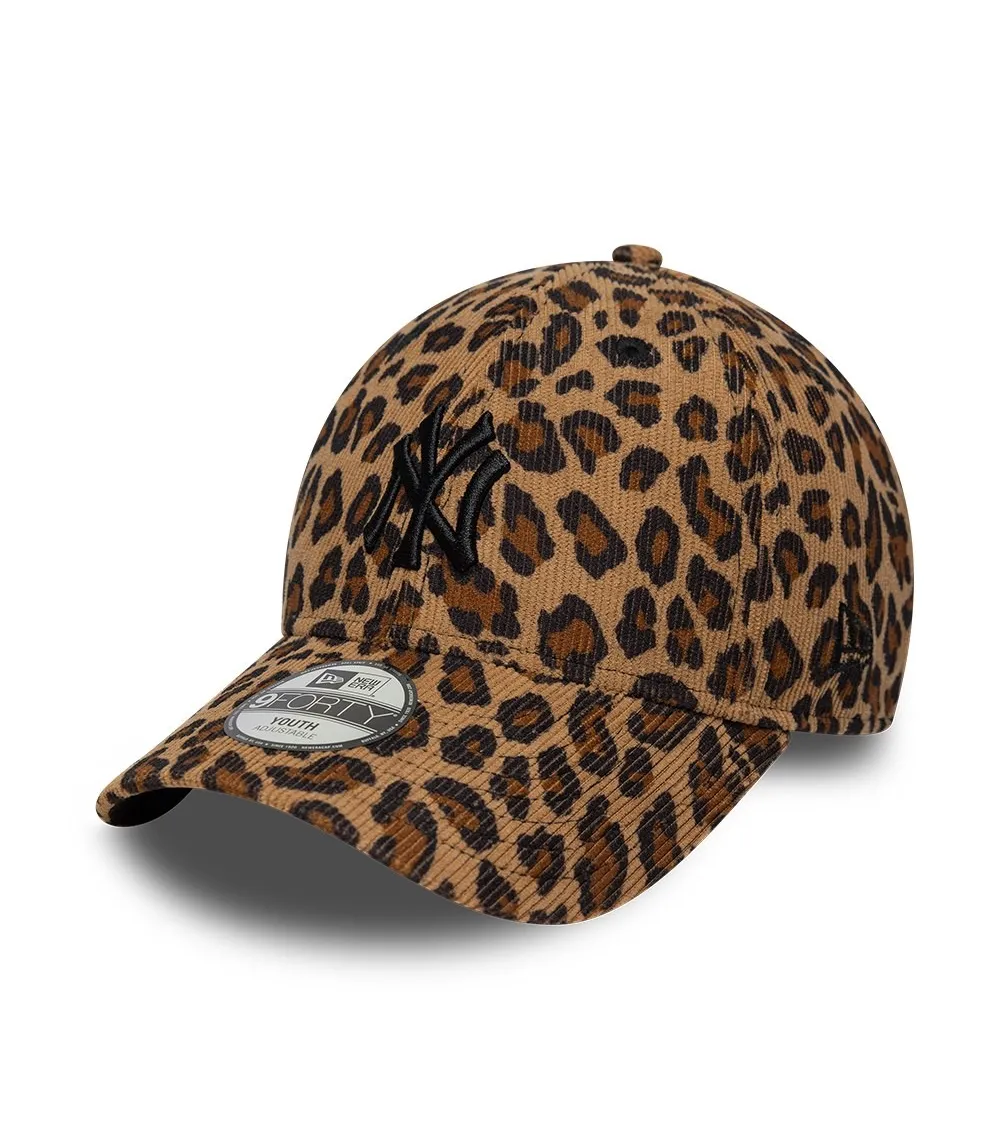 New Era 9Forty leopard cord cap