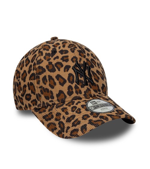 New Era 9Forty leopard cord cap