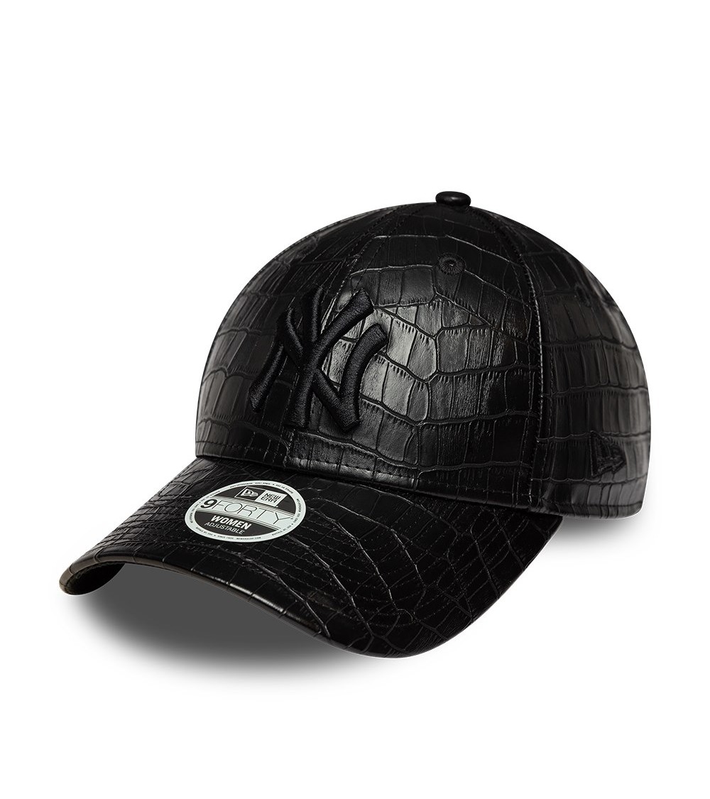 New Era Cap gebogener Schirm Leder-Optik