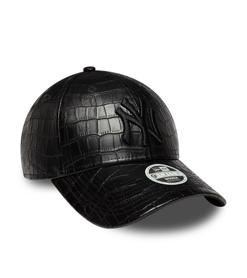 New Era berretto visiera curva effetto pelle