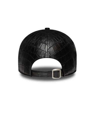 New Era curved visor leather effect cap