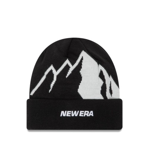 New Era beanie with mountain pattern