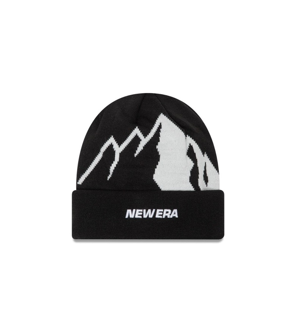 New Era beanie with mountain pattern