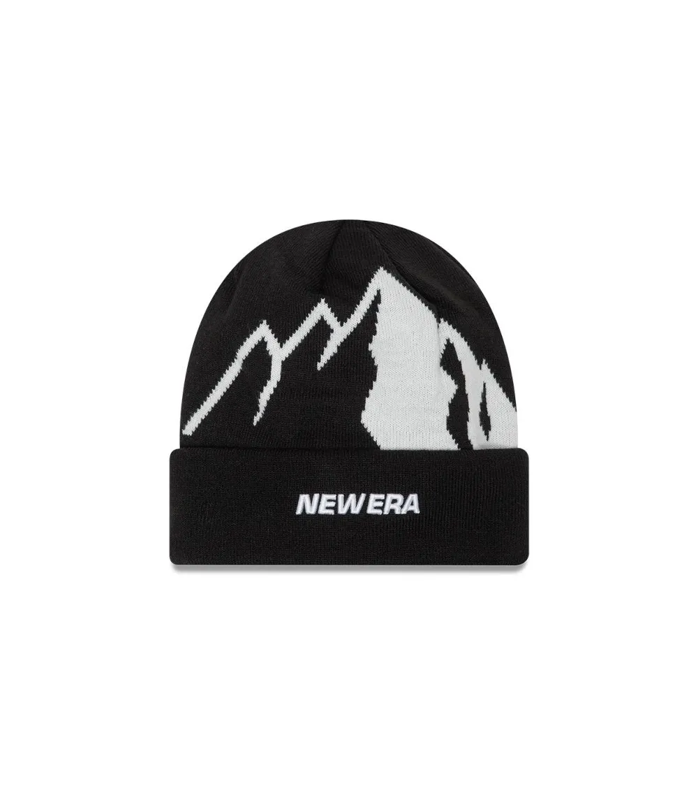 New Era beanie with mountain pattern