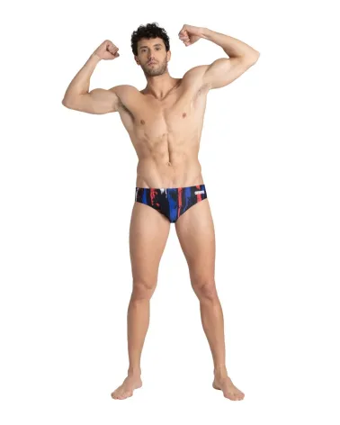 Arena MaxLife printed stripe swim slip