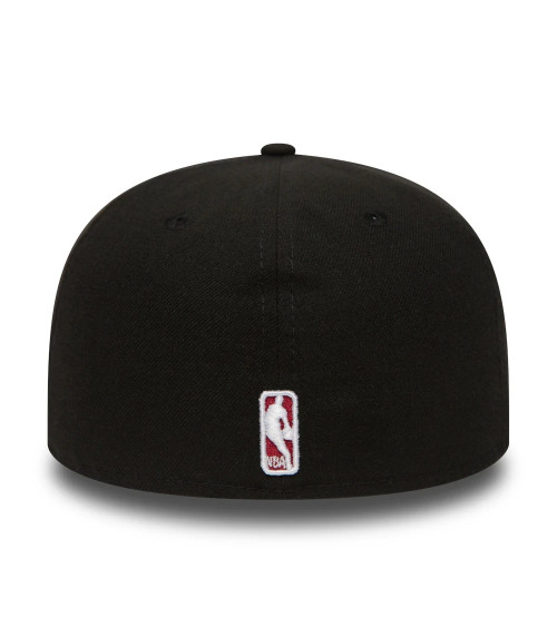 NEW ERA NBA LEAGUE BASIC 59FIFTY MIAMI HEAT SNAPBACK CAP, UOMO, BLACK RED, 7 5/8 (60.6 CM)