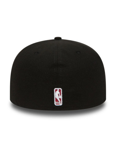 NEW ERA NBA LEAGUE BASIC 59FIFTY MIAMI HEAT SNAPBACK CAP, UOMO, BLACK RED, 7 5/8 (60.6 CM)