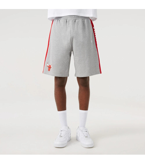 A NEW ERA NBA SIDE PANEL SHORT CHIBULFDR PANTALONE CORTO, GRIGIO MEDIO, XS UOMO