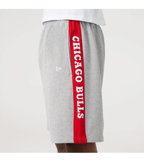 A NEW ERA NBA SIDE PANEL SHORT CHIBULFDR PANTALONE CORTO, GRIGIO MEDIO, XS UOMO