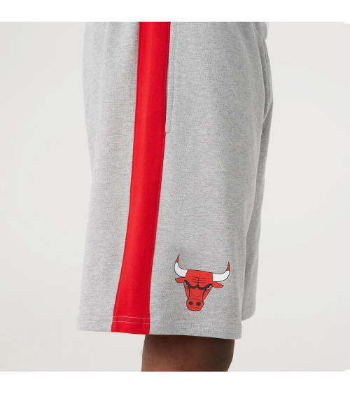 A NEW ERA NBA SIDE PANEL SHORT CHIBULFDR PANTALONE CORTO, GRIGIO MEDIO, XS UOMO