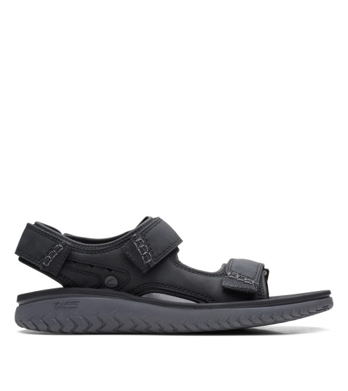 CLARKS WESLEY BAY, SANDALI UOMO, NERO, 44.5 EU