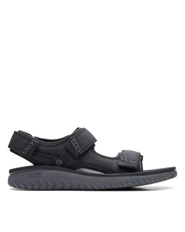 CLARKS WESLEY BAY, SANDALI UOMO, NERO, 44.5 EU