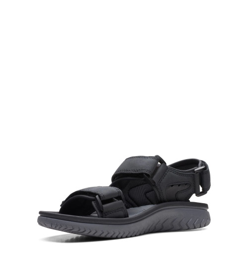 CLARKS WESLEY BAY, SANDALI UOMO, NERO, 44.5 EU