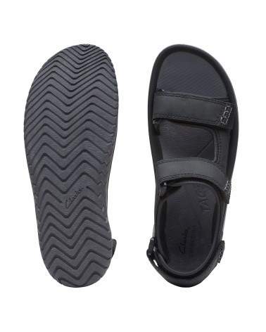 CLARKS WESLEY BAY, SANDALI UOMO, NERO, 44.5 EU