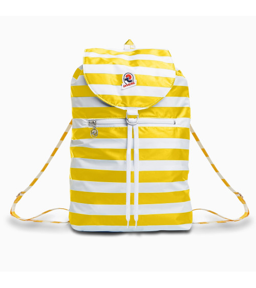 INVICTA ZAINO MINISAC NEXT, GIALLO, RICHIUDIBILE E TASCABILE, VIAGGIO Y TEMPO LIBERO, ZAINETTO UOMO DONNA A RIGHE, PACKABLE