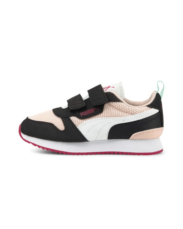 PUMA R78 V PS - SCARPE DA GINNASTICA UNISEX - BAMBINI E RAGAZZI, ROSA (LOTUS-PUMA WHITE-PUMA BLACK), 28 EU, PAIR
