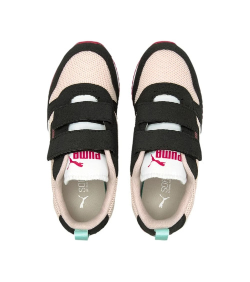 PUMA R78 V PS - SCARPE DA GINNASTICA UNISEX - BAMBINI E RAGAZZI, ROSA (LOTUS-PUMA WHITE-PUMA BLACK), 28 EU, PAIR