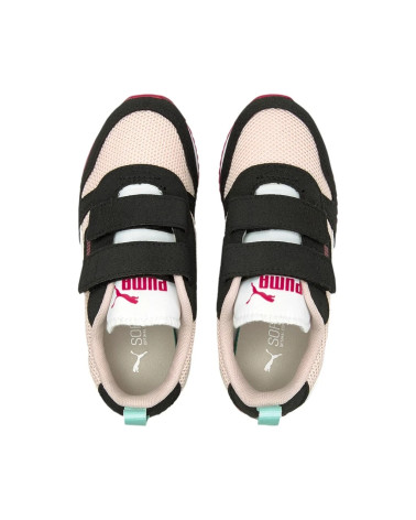 PUMA R78 V PS - SCARPE DA GINNASTICA UNISEX - BAMBINI E RAGAZZI, ROSA (LOTUS-PUMA WHITE-PUMA BLACK), 28 EU, PAIR