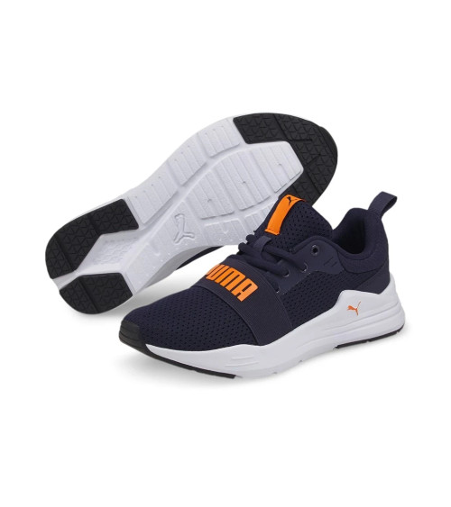 PUMA WIRED RUN JR, MOCASSINO, BLU, 38.5 EU