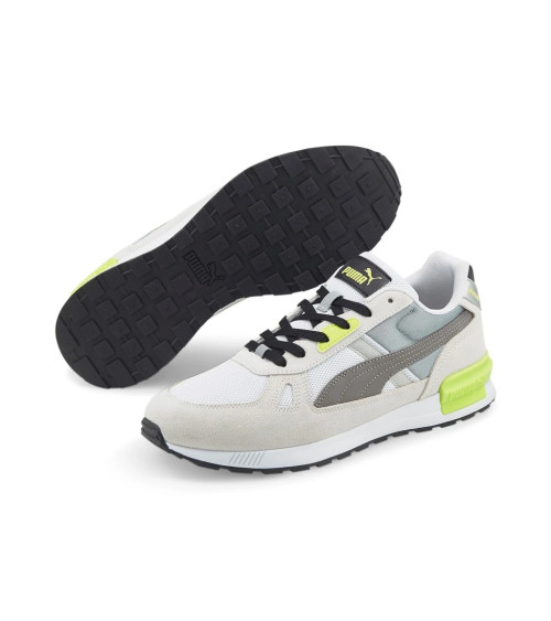 PUMA GRAVITON PRO, SCARPE DA GINNASTICA UNISEX-ADULTO, MULTICOLORE WHITE-STEEL GRAY-QUARRY-LIMEPUNCH, 45 EU