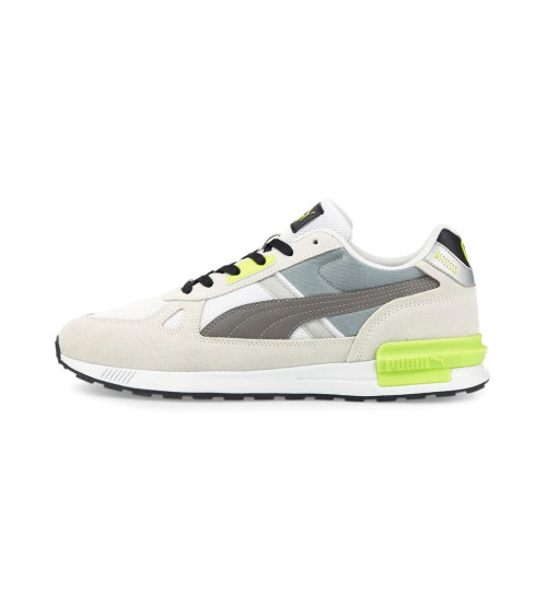 PUMA GRAVITON PRO, SCARPE DA GINNASTICA UNISEX-ADULTO, MULTICOLORE WHITE-STEEL GRAY-QUARRY-LIMEPUNCH, 45 EU