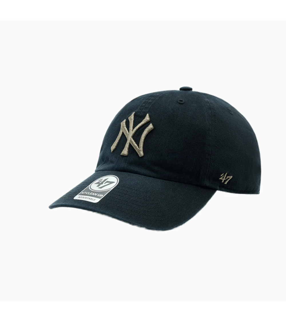 47 NEW YORK YANKEES BLACK MLB BALLPARK CAMO CLEAN UP CAP - ONE-SIZE