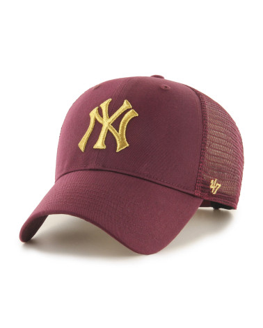 47 BRAND CAP WITH A VISOR, BURGUNDY, ONE SIZE UNISEX