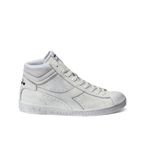 DIADORA GAME L HIGH WAXED, SNEAKER UNISEX - ADULTO, BIANCO WHITE BLACK W, 36.5 EU STRETTA