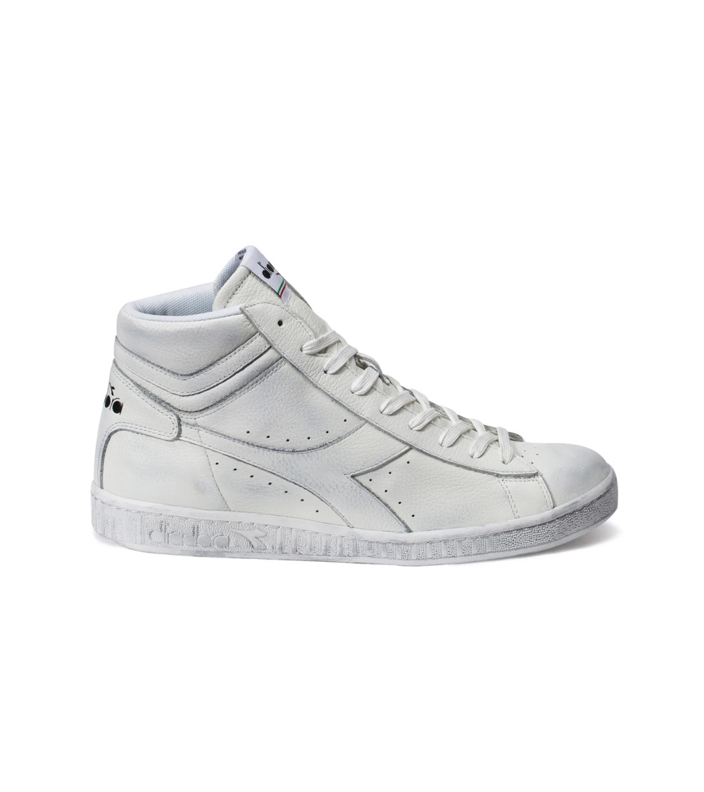 DIADORA GAME L HIGH WAXED, SNEAKER UNISEX - ADULTO, BIANCO WHITE BLACK W, 36.5 EU STRETTA