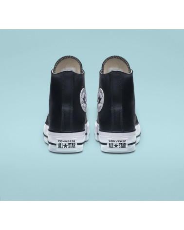 CONVERSE CHUCK TAYLOR CTAS LIFT CLEAN HI, SCARPE DA GINNASTICA BASSE DONNA, SCHWARZ BLACK BLACK WHITE 001, 36 EU