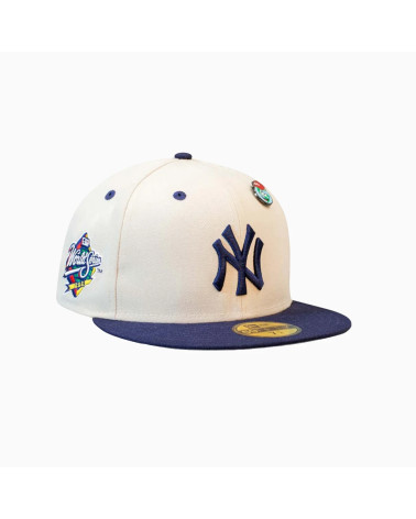 NEW ERA MLB WS PIN 59FIFTY NEYYAN STNNVYNVY CAPPELLINO, BEIGE CHIARO, TAGLIA UNICA UNISEX-BAMBINI E RAGAZZI