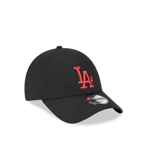 NEW ERA LOS ANGELES DODGERS MLB LEAGUE ESSENTIAL BLACK 9FORTY ADJUSTABLE CAP - ONE-SIZE