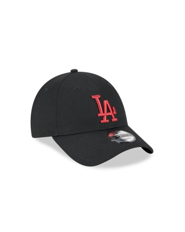 NEW ERA LOS ANGELES DODGERS MLB LEAGUE ESSENTIAL BLACK 9FORTY ADJUSTABLE CAP - ONE-SIZE