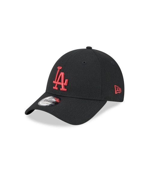 NEW ERA LOS ANGELES DODGERS MLB LEAGUE ESSENTIAL BLACK 9FORTY ADJUSTABLE CAP - ONE-SIZE