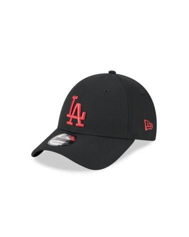 NEW ERA LOS ANGELES DODGERS MLB LEAGUE ESSENTIAL BLACK 9FORTY ADJUSTABLE CAP - ONE-SIZE