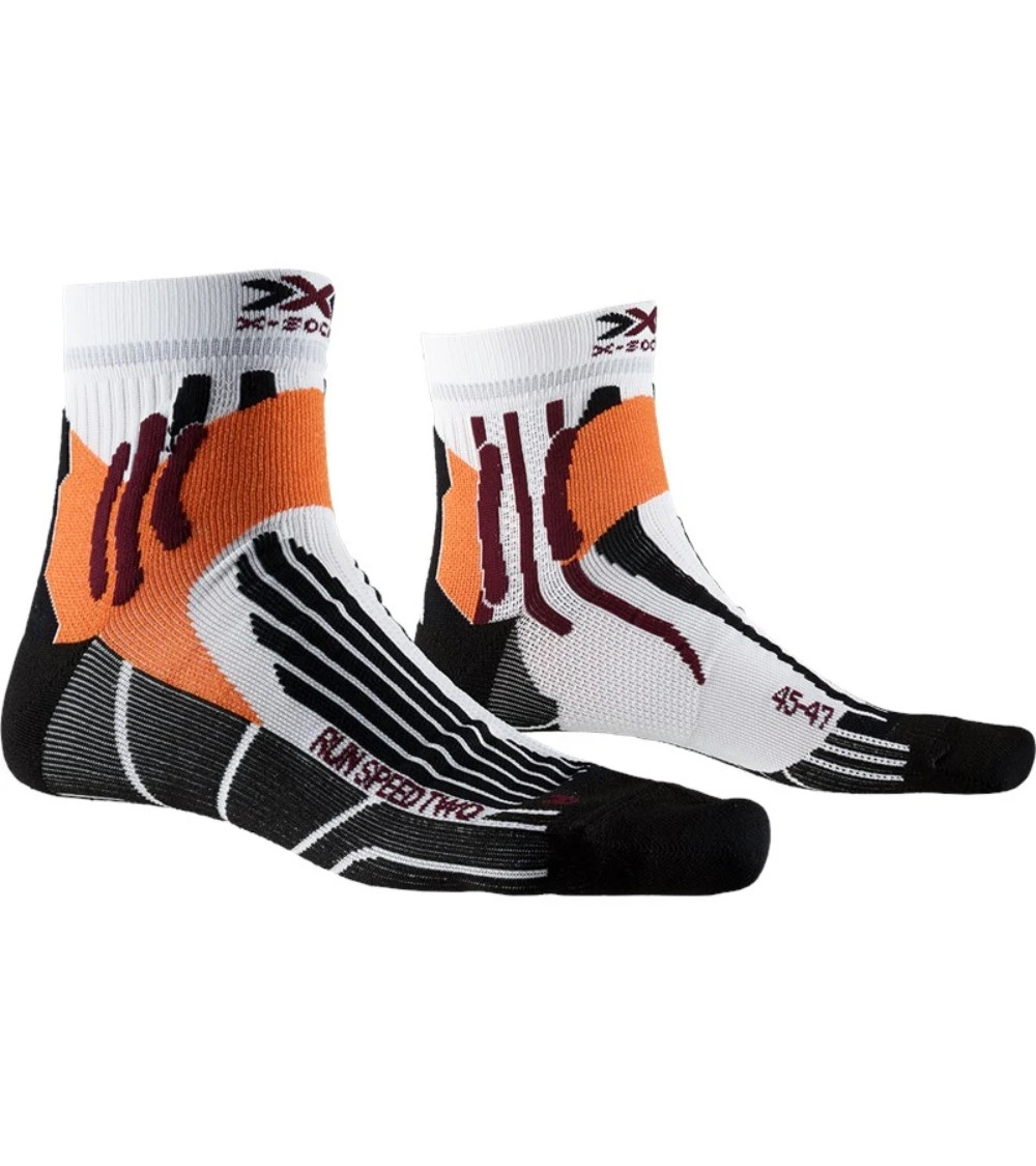 X-SOCKS CALZINI DA CORSA - CALZE RUNNING UOMO - CALZE RUNNING DONNA - SUPER PERFORMANTI, UNISEX – ADULTO, NERO OPALE, 42-44