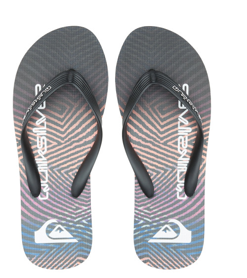 QUIKSILVER MOLOKAI WORDBLOCK, SANDALI UOMO, NERO, BLU, ROSA, 40 EU