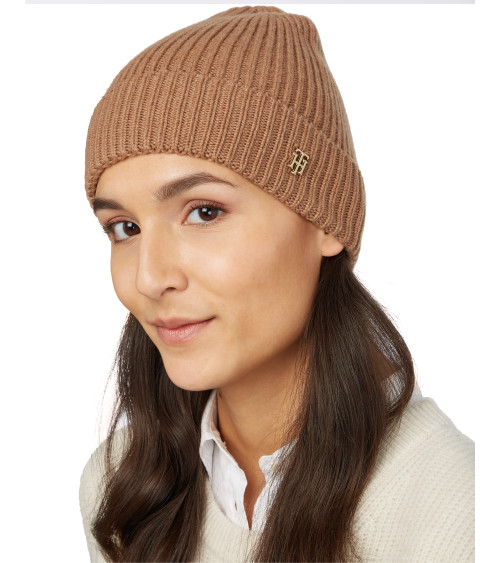 TOMMY HILIFGER LUXE BEANIE - BERRETTO