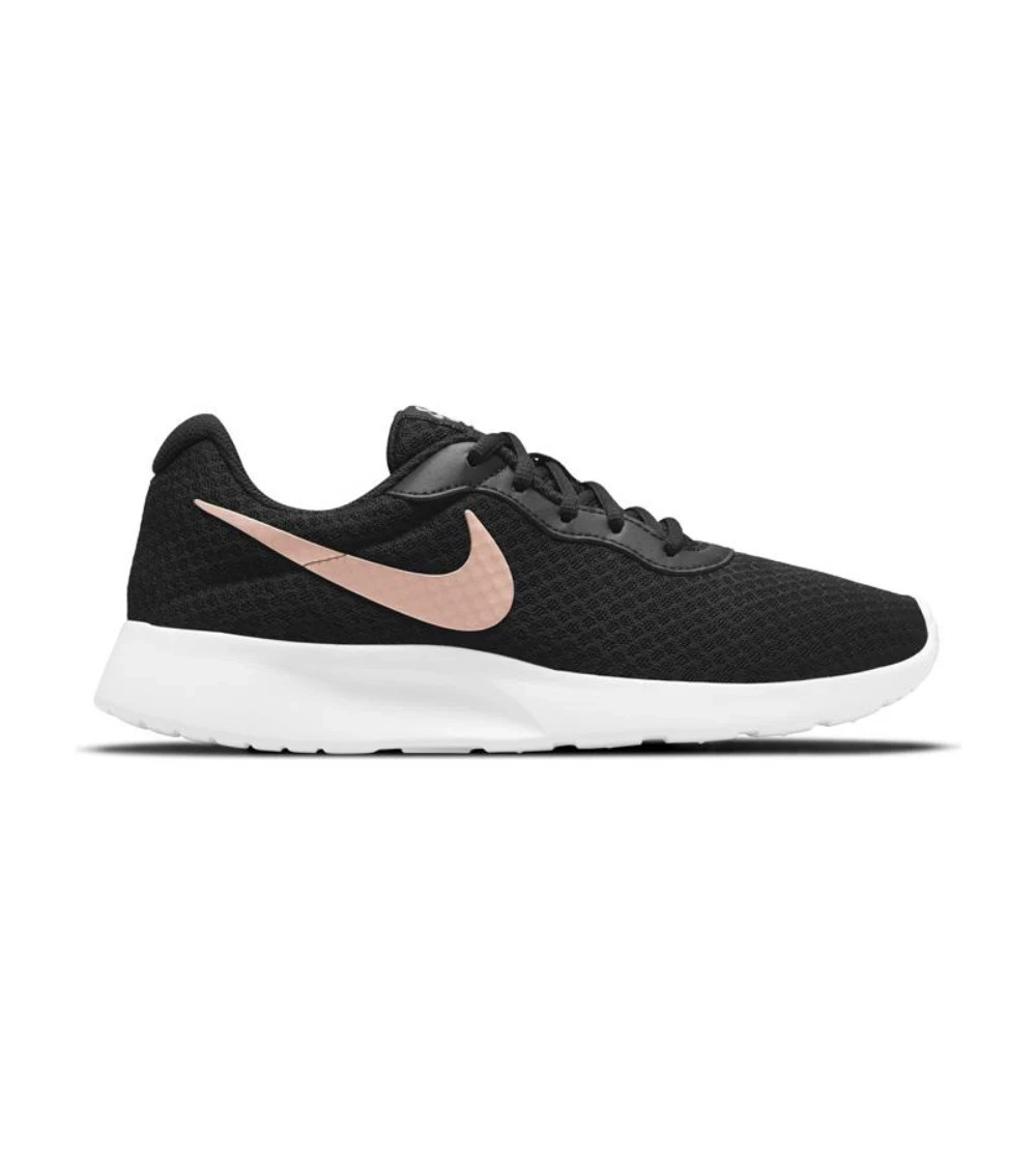 NIKE TANJUN, SCARPE DA GINNASTICA DONNA, NERO BLACK MTLC RED BRONZE BARELY VOLT WHITE, 35.5 EU
