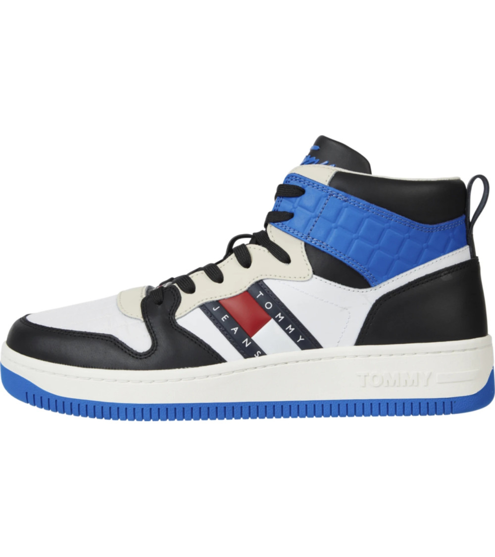 Tommy Jeans Zapatillas Mid Cut Negras para Hombre EM0EM01075