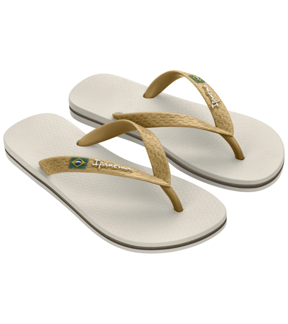 IPANEMA CLAS BRASIL II FEM, INFRADITO DONNA, BEIGE/GOLD, 35 EU