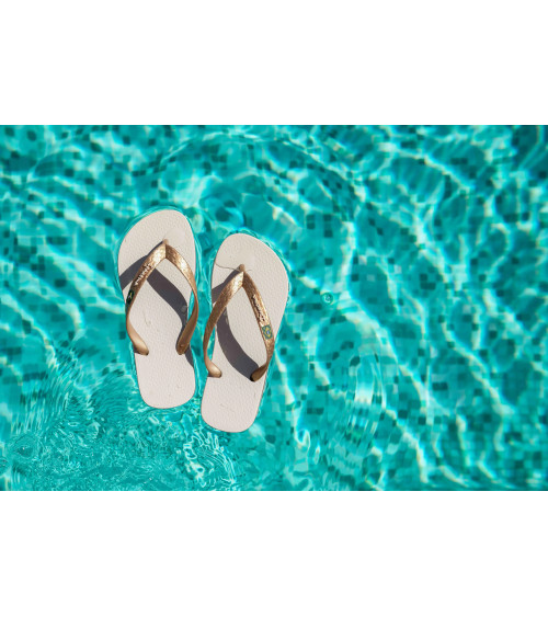 IPANEMA CLAS BRASIL II FEM, INFRADITO DONNA, BEIGE/GOLD, 35 EU